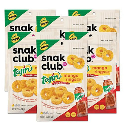 Snak Club Tajin Gummy Mango Rings 5oz - 6ct