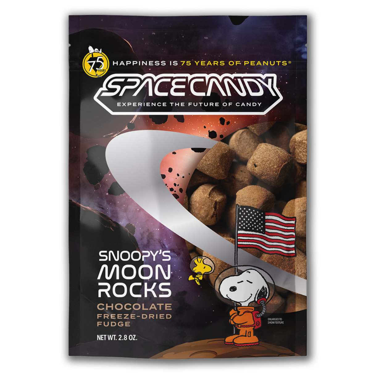 Space Candy Snoopy's Chocolate Moon Rocks 2.8oz / 12ct