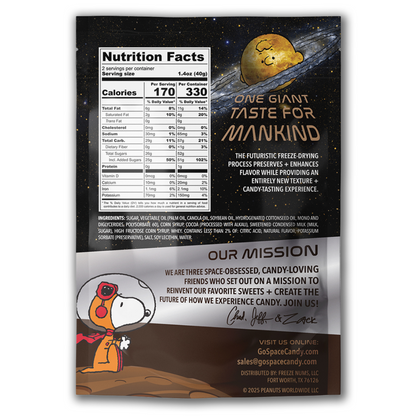 Space Candy Snoopy's Chocolate Moon Rocks 2.8oz / 12ct