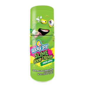 Ricky Joy Slime Sour Crush: Rolling Liquid Candy Green Apple & Watermelon 1.85oz - 48ct