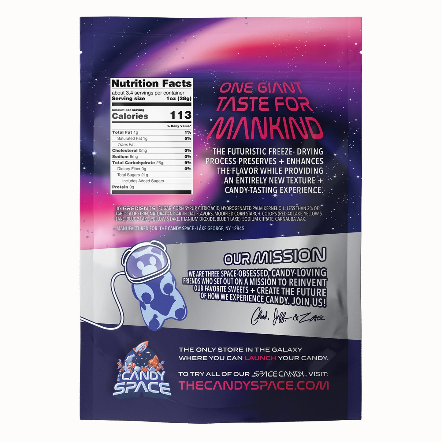 Space Candy Freeze Dried Sour Rainbow Orbits 3.4oz - 12ct