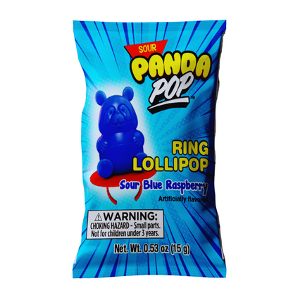 Sour Panda Pops Ring Lollipops 0.53oz 24ct