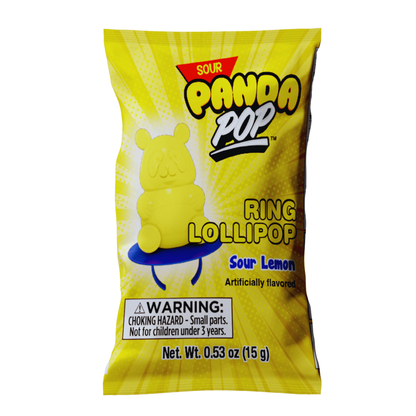 Sour Panda Pops Ring Lollipops 0.53oz 24ct