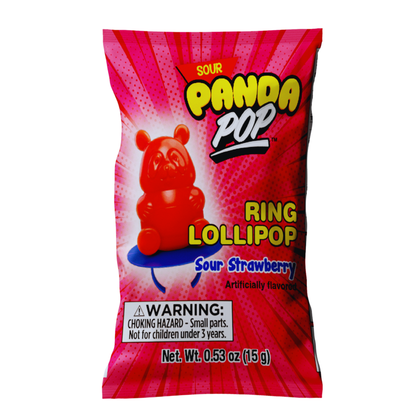 Sour Panda Pops Ring Lollipops 0.53oz 24ct