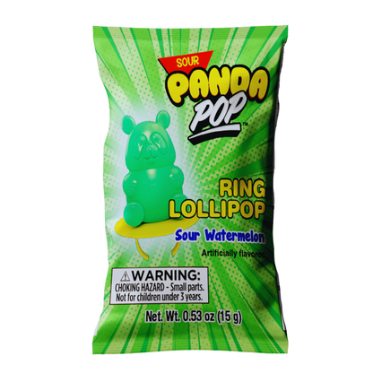 Sour Panda Pops Ring Lollipops 0.53oz 24ct