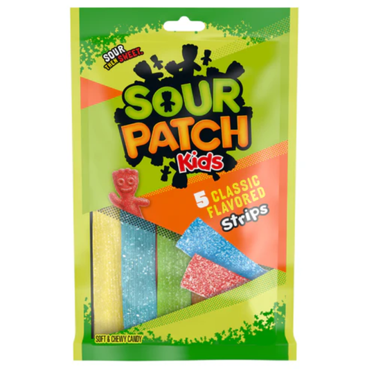 Sour Patch Kids 5 Classic Flavored Strips 3.5oz - 12ct