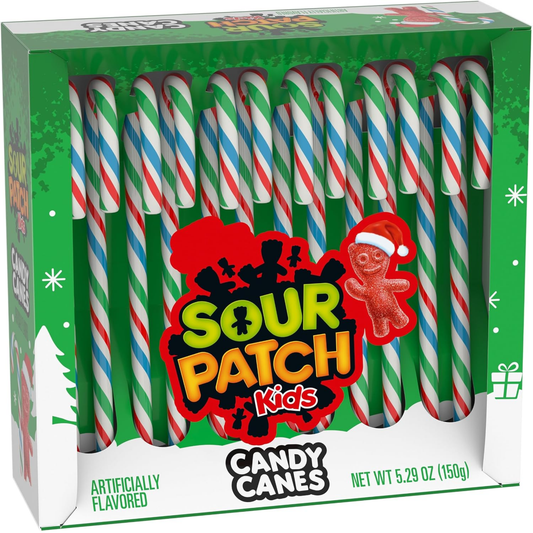 Sour Patch Kids Holiday Candy Canes 5.29oz 12ct