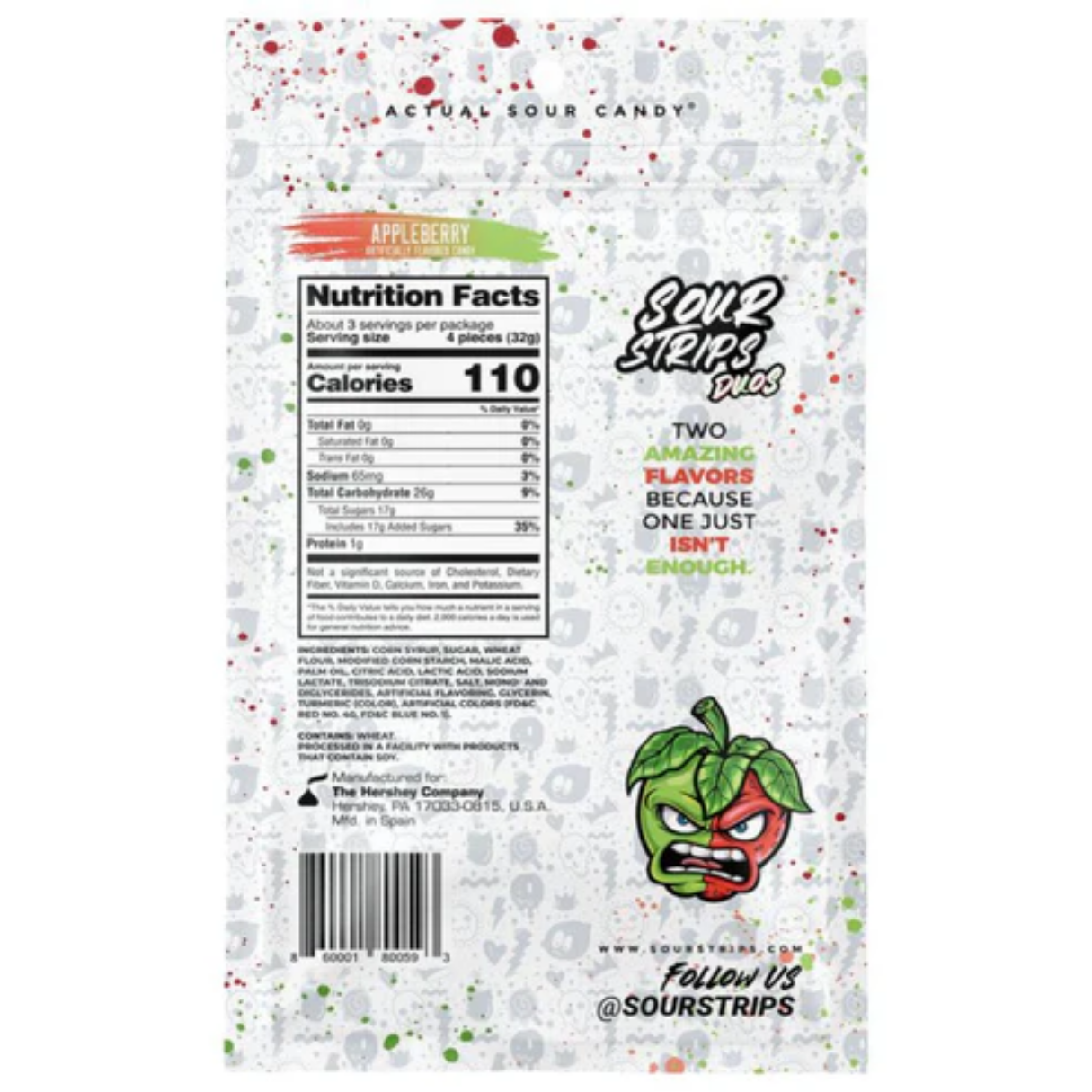 Sour Strips Appleberry 3.4oz 12ct