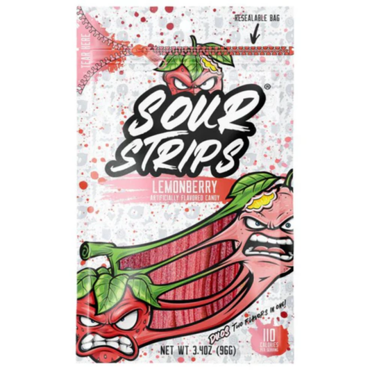 Sour Strips Lemonberry 3.4oz 12ct