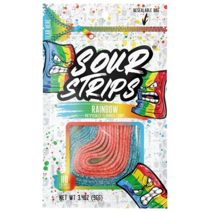 Sour Strips Rainbow 3.4oz 12ct