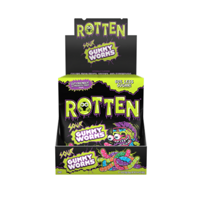 Rotten Sour Gummy Worms 1.8oz - 8ct