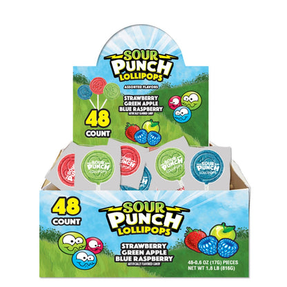 Sour Punch Lollipops - 48ct