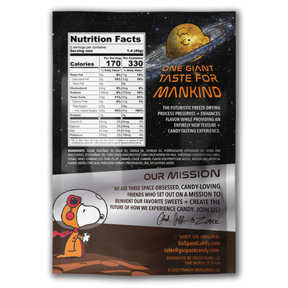 Space Candy Snoopy's Caramel Moon Rocks 2.8oz / 12ct