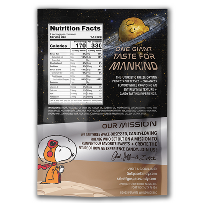 Space Candy Snoopy's Vanilla Moon Rocks 2.8oz / 12ct