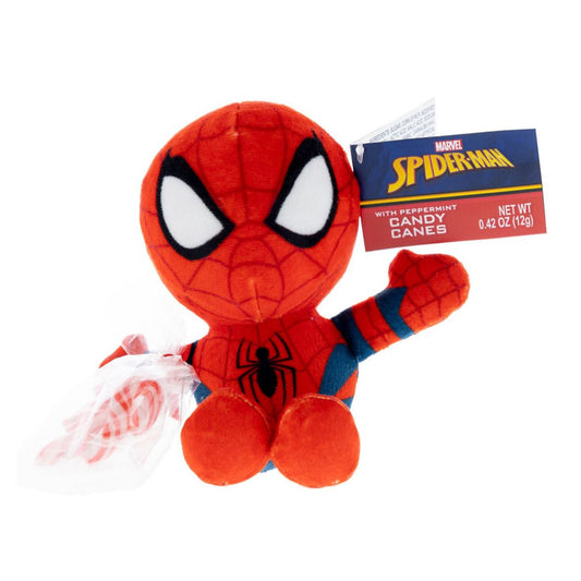 Spider-Man Plush with Mini Candy Canes - 6ct