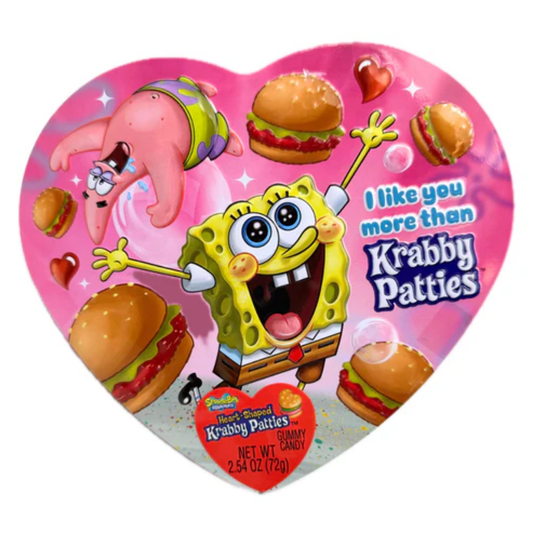 Krabby Patties Heart-Shaped Gummy Box Tin 2.54oz 12ct