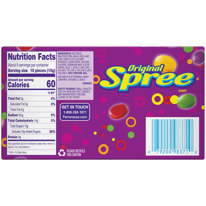 Spree Candy Theater Size Box  5oz - 12ct