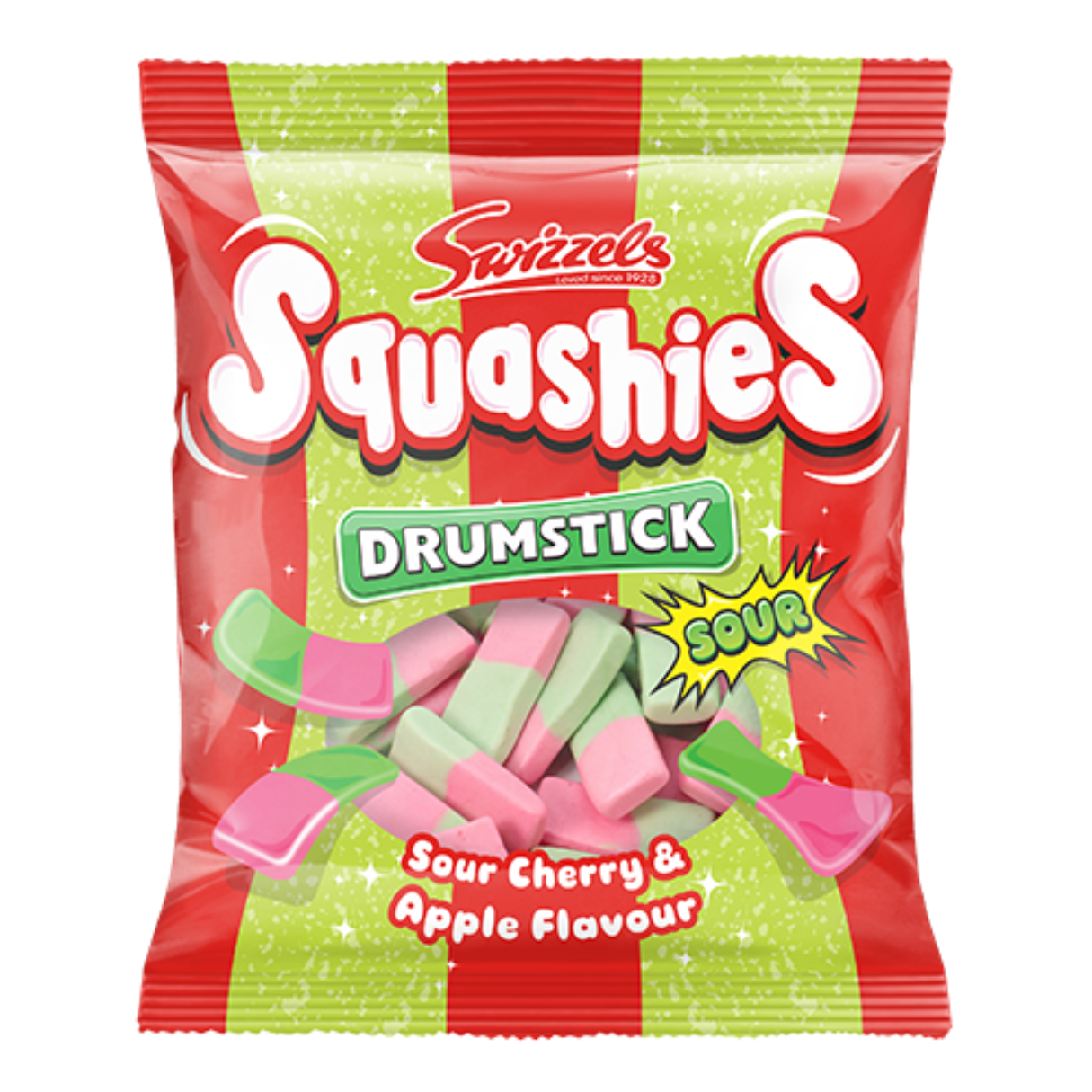 Swizzles Squashies Sour Cherry and Apple 120g - 12ct