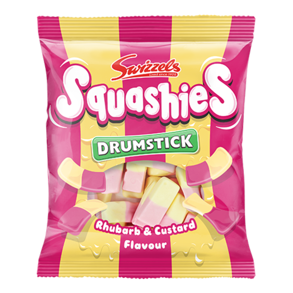 Swizzles Squashies Rhubarb and Custard 120g - 12ct