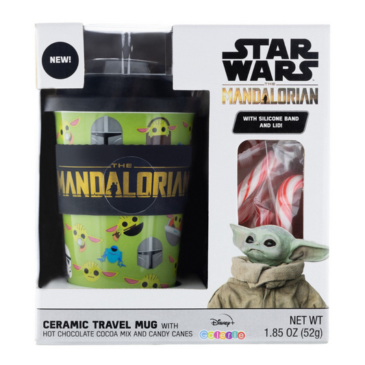 Star Wars The Mandalorian Travel Mug with Hot Cocoa and Mini Peppermints  1.85oz - 4ct