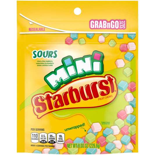 Starburst Minis Sours 8oz - 12ct