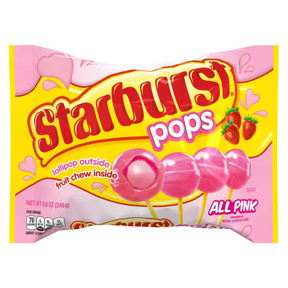 Starburst All Pink Lollipops 8.8oz - 12ct