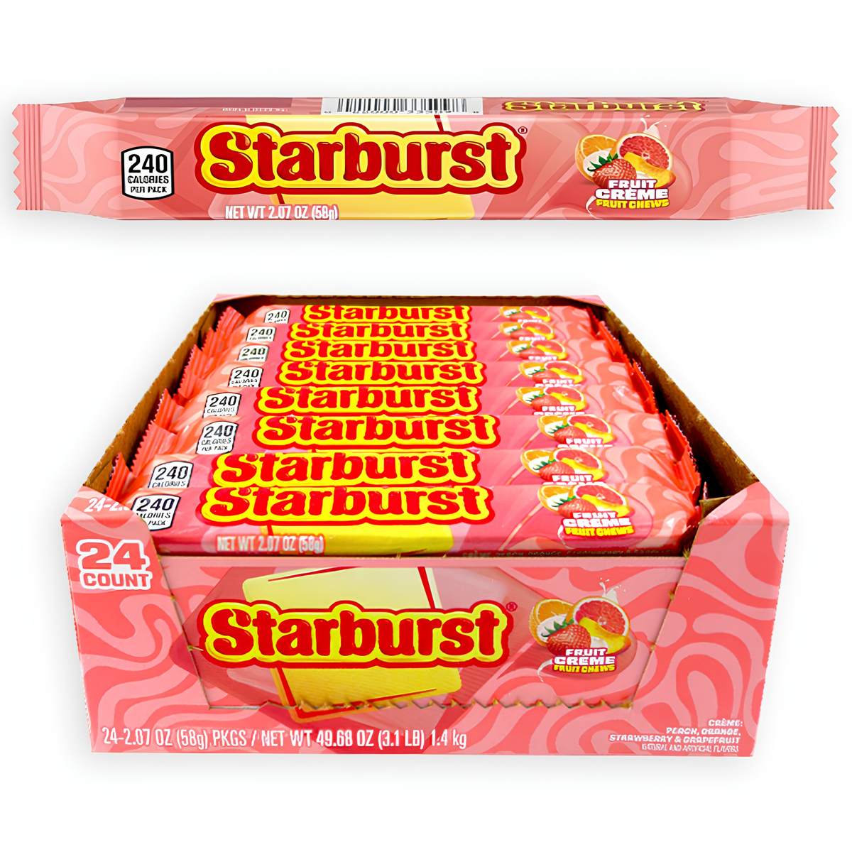 Starburst Fruit Creme Fruit Chews 2.07oz 24ct