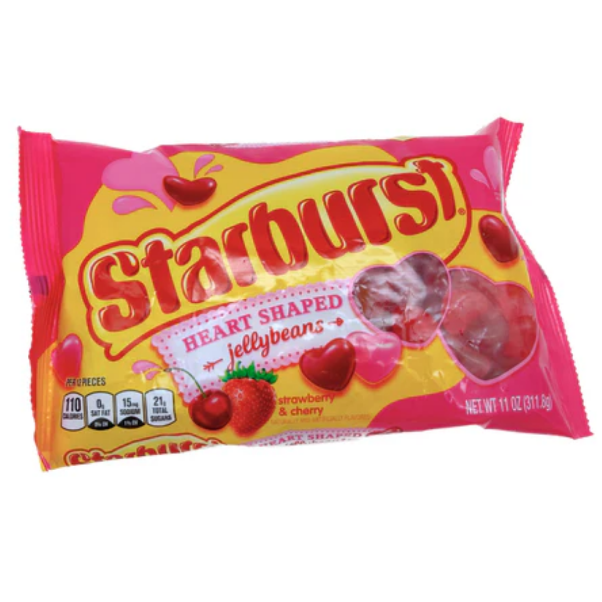 Starburst Heart Shaped Jelly Beans Strawberry & Cherry - 11oz 12ct