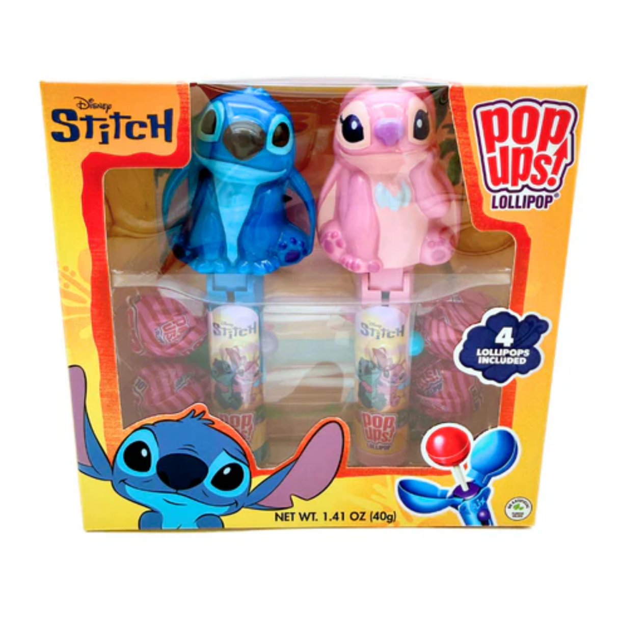 Stitch Pop Ups Lollipops 2pk - 12ct