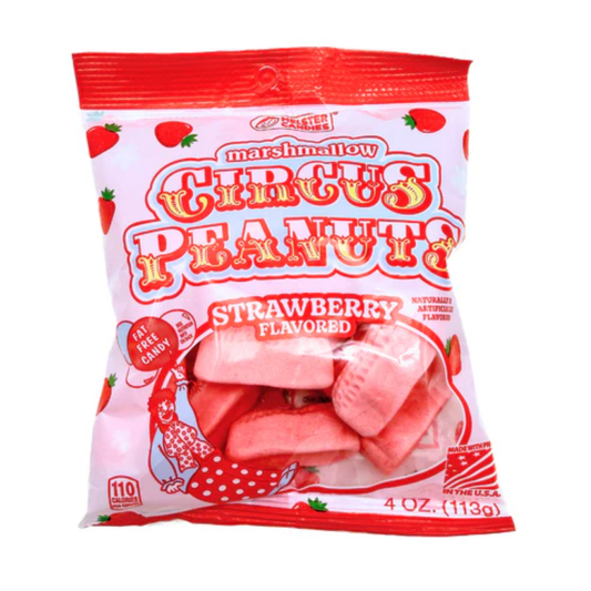 Strawberry Circus Peanuts Marshmallow Candy 4oz 12ct