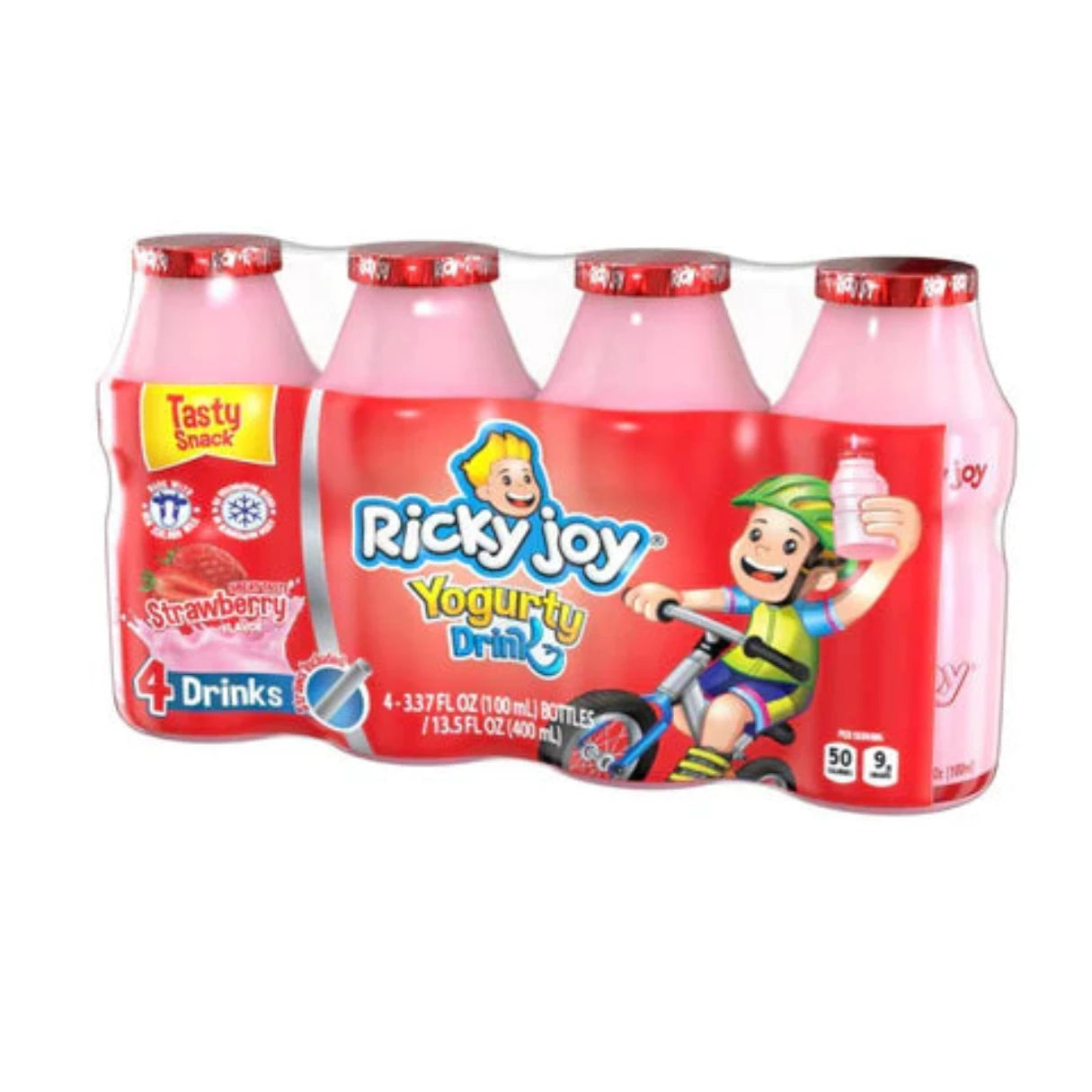 Ricky Joy Yogurty Drink Strawberry Flavor 13.5 FL OZ - 10ct