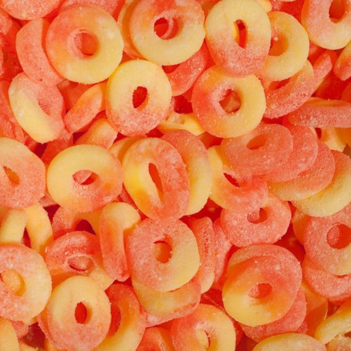 Paech Rings Kervan Gummi Peach Rings Bulk Bag 5lb - 1ct – I Got Your Candy