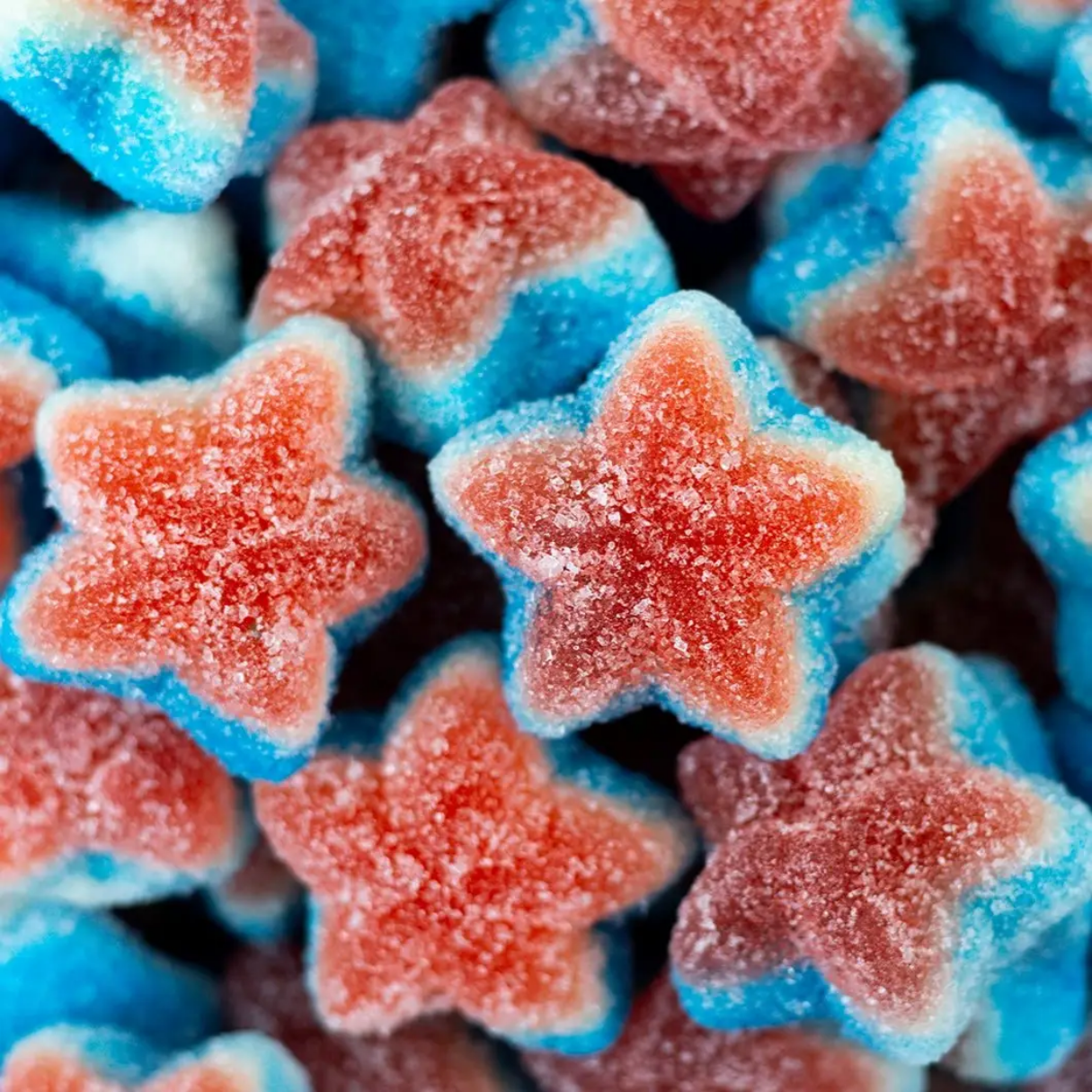 Swedish Blue and Red Stars Gummy Bulk Candy 4.40lb