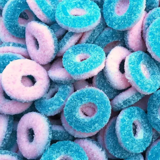 Swedish Bubble Gum Fizzy Rings Gummy Candy Bulk Bag 3.30lb