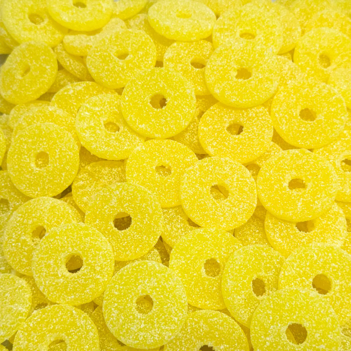 Swedish Sour Pineapple Rings Gummy Candy Bulk Bag 8.82lb
