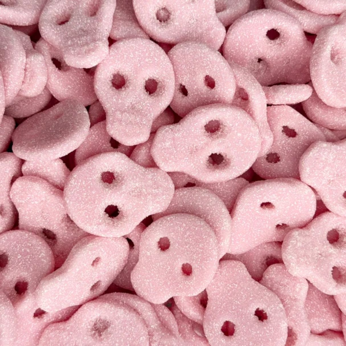 Swedish Sour Pink Strawberry Skulls Candy  Bulk Bag 4.40lb