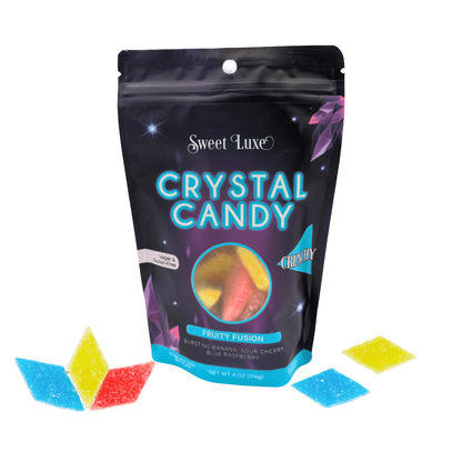 Sweet Luxe Crystal Candy Extra Crunchy Fruity Fusion 4.02oz - 12ct
