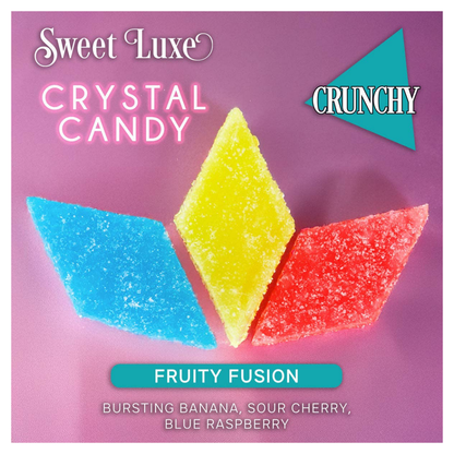 Sweet Luxe Crystal Candy Extra Crunchy Fruity Fusion 4.02oz - 12ct