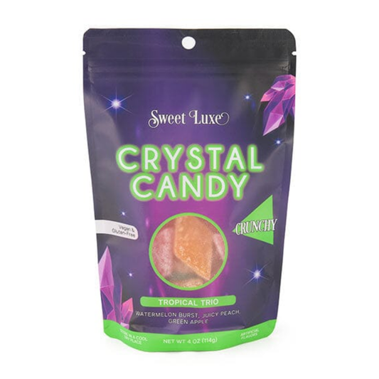 Sweet Luxe Crystal Candy Extra Crunchy Tropical Trio Flavor Mix 4.02oz - 12ct
