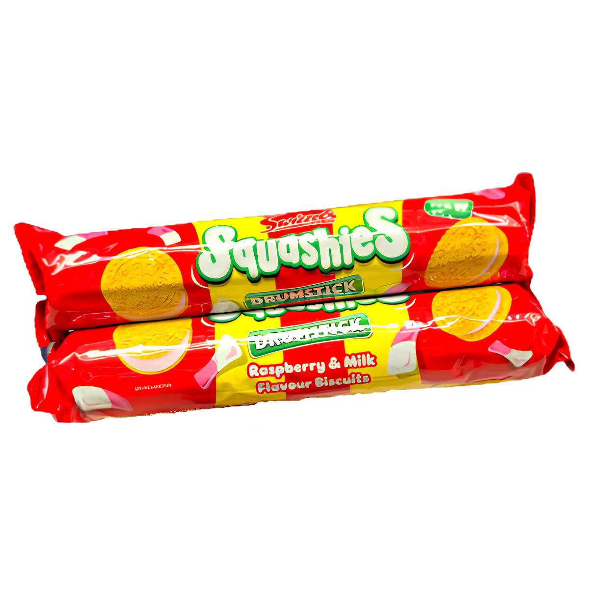 Swizzels Squashies Drumstick Raspberry & Milk Biscuits 160g 16ct