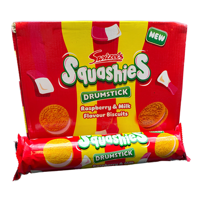 Swizzels Squashies Drumstick Raspberry & Milk Biscuits 160g 16ct