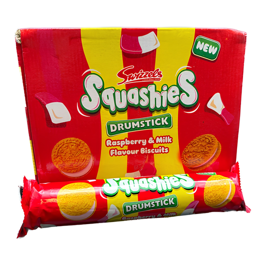 Swizzels Squashies Drumstick Raspberry & Milk Biscuits 160g 16ct