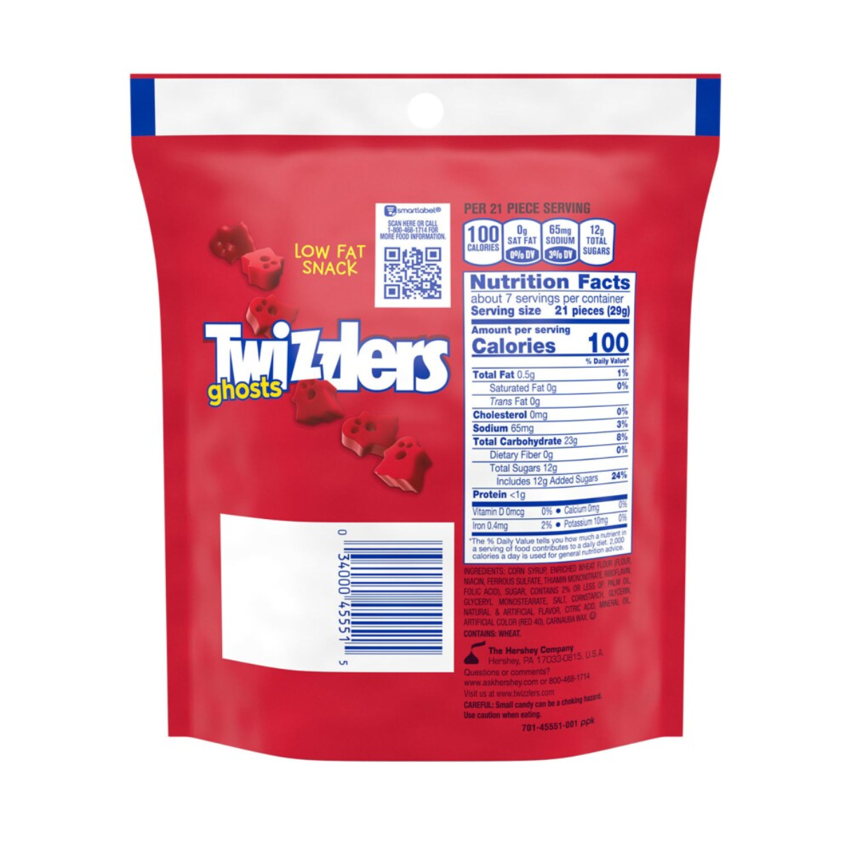 Twizzlers Ghosts Cherry Chewy 7.1 oz - 12ct