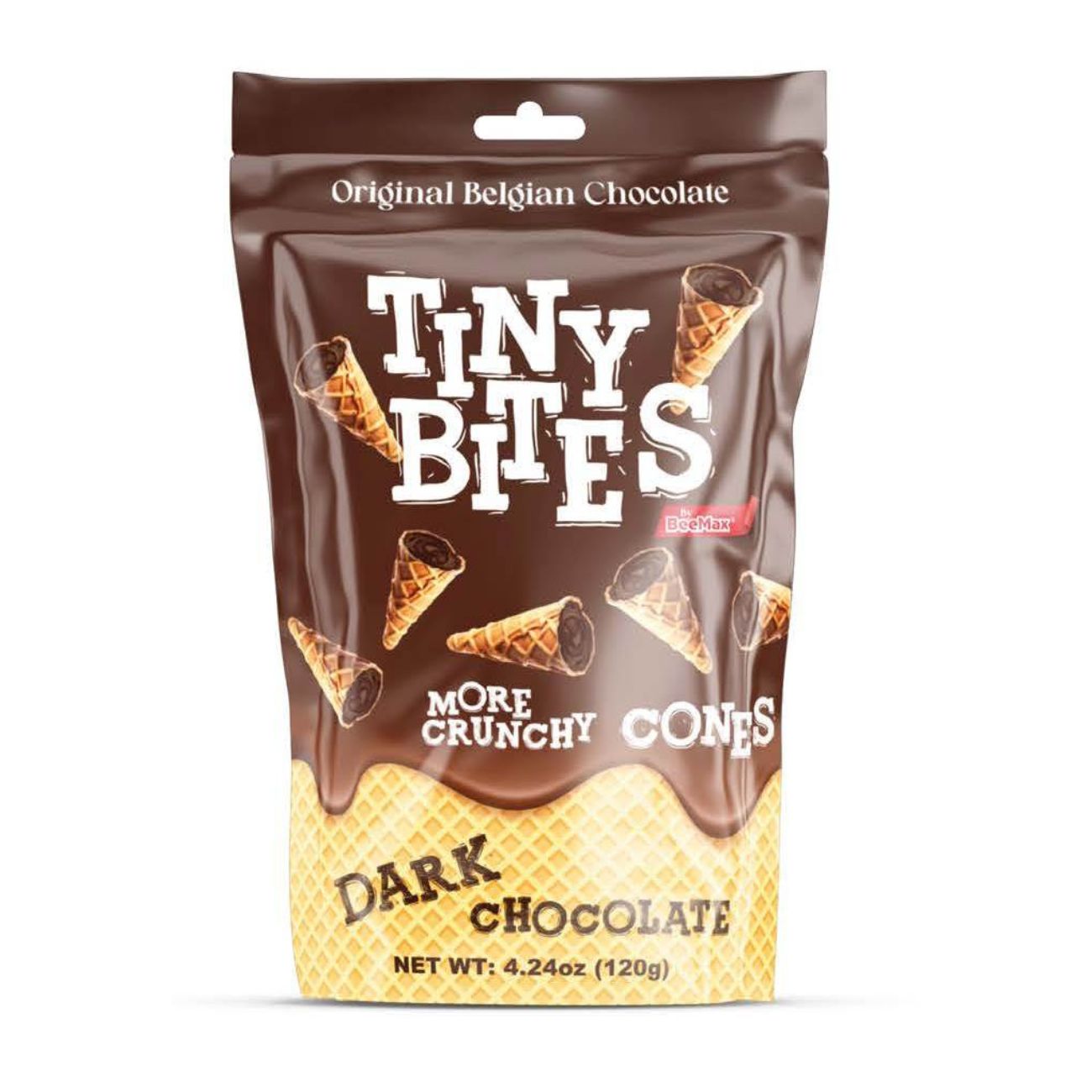 Beemax Tiny Bites Dark Chocolate Waffle Cones 4.24oz - 12ct