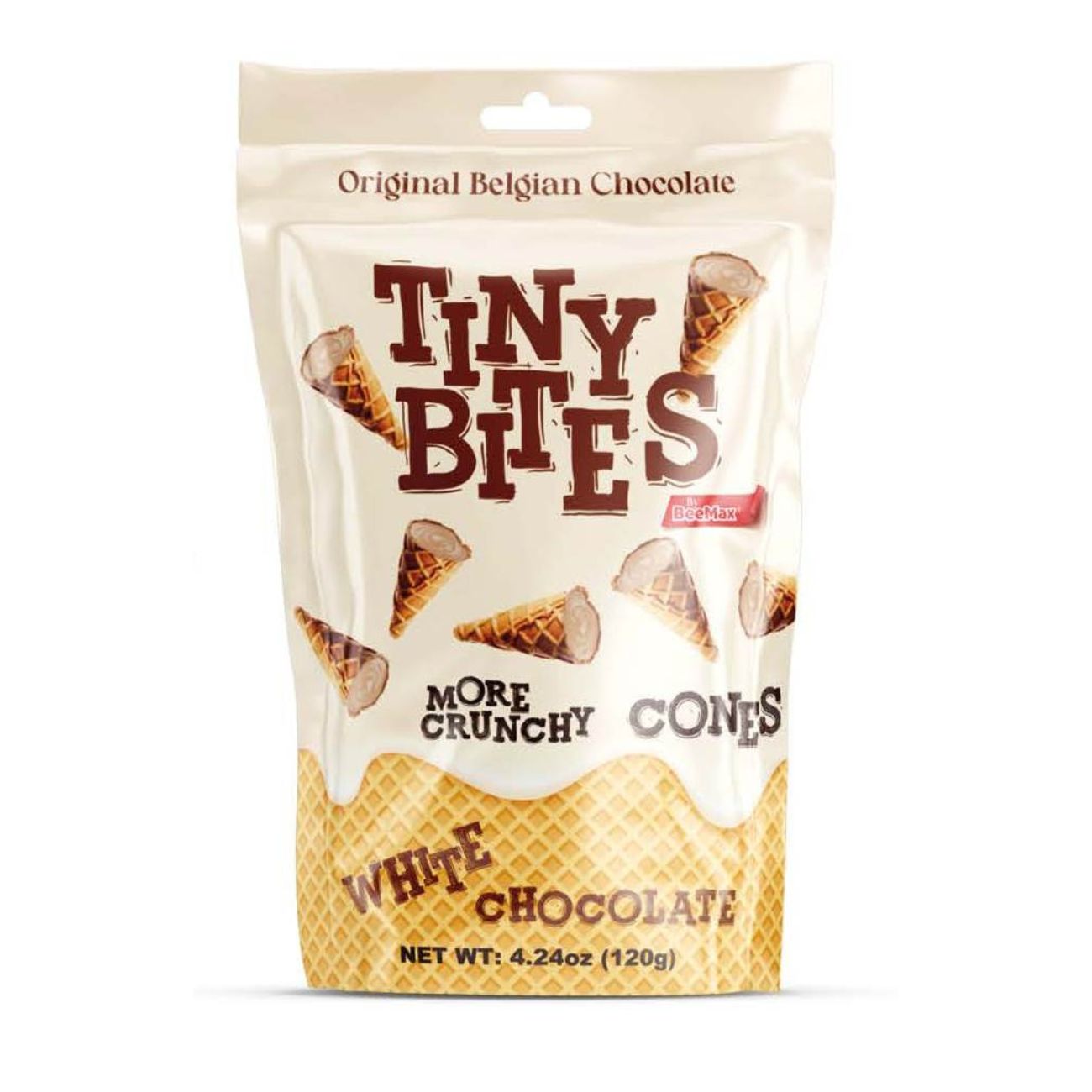 Beemax Tiny Bites White Chocolate Waffle Cones 4.24oz - 12ct – I Got ...