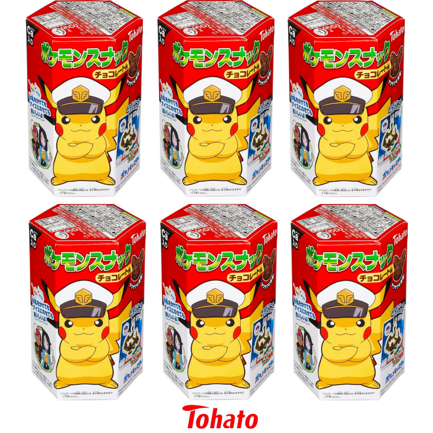 Tohato Pokemon Snack Chocolate 0.8oz 6ct