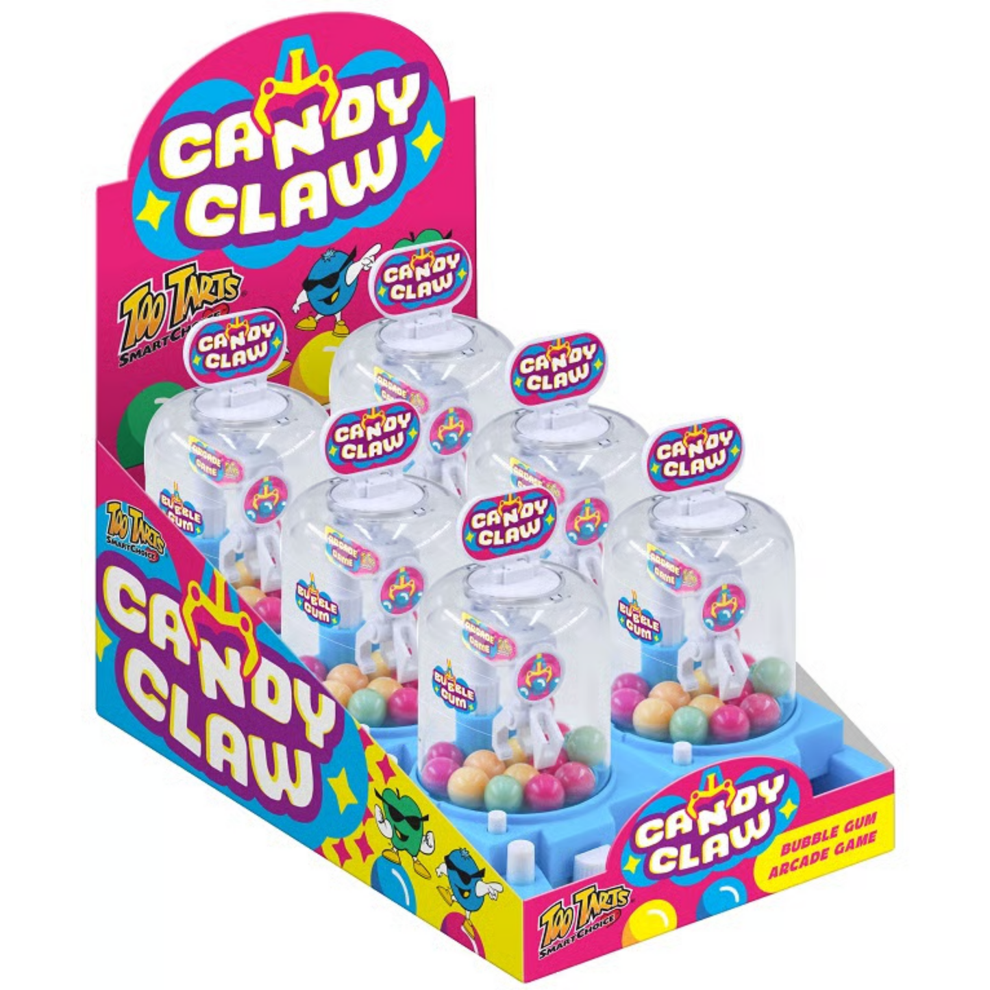 Too Tarts Candy Claw Bubble Gum Arcade Game 0.53oz 8ct
