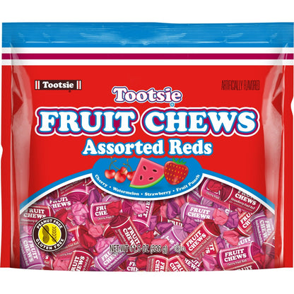 Tootsie "I Love Reds" Fruit Chews 11.5oz - 12ct