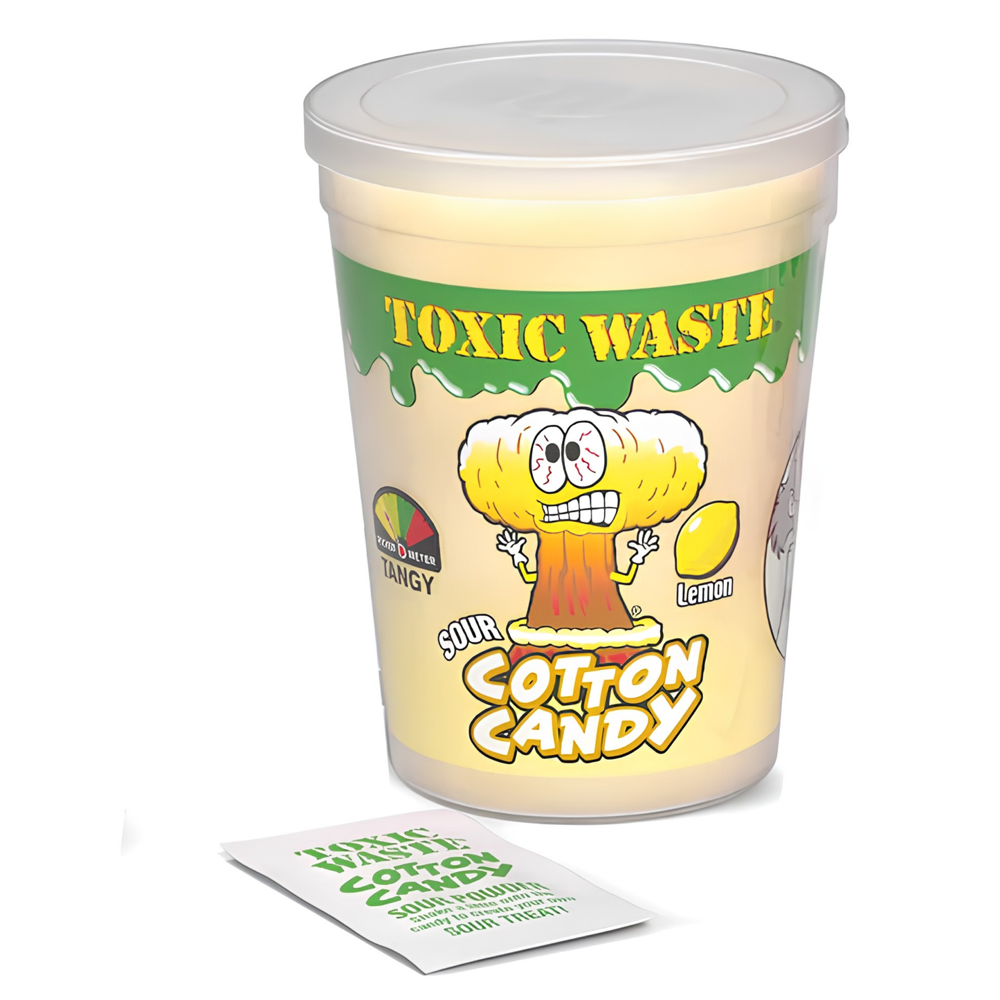 Toxic Waste Sour Cotton Candy Lemon Flavor Tub 1.58oz 24ct