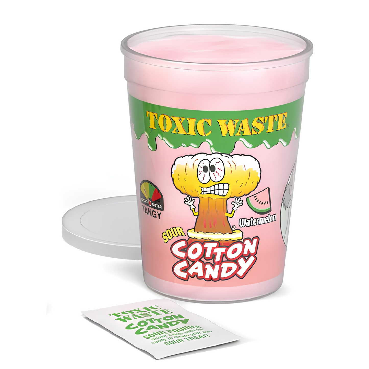 Toxic Waste Sour Cotton Candy Watermelon Flavor Tub 1.58oz 24ct